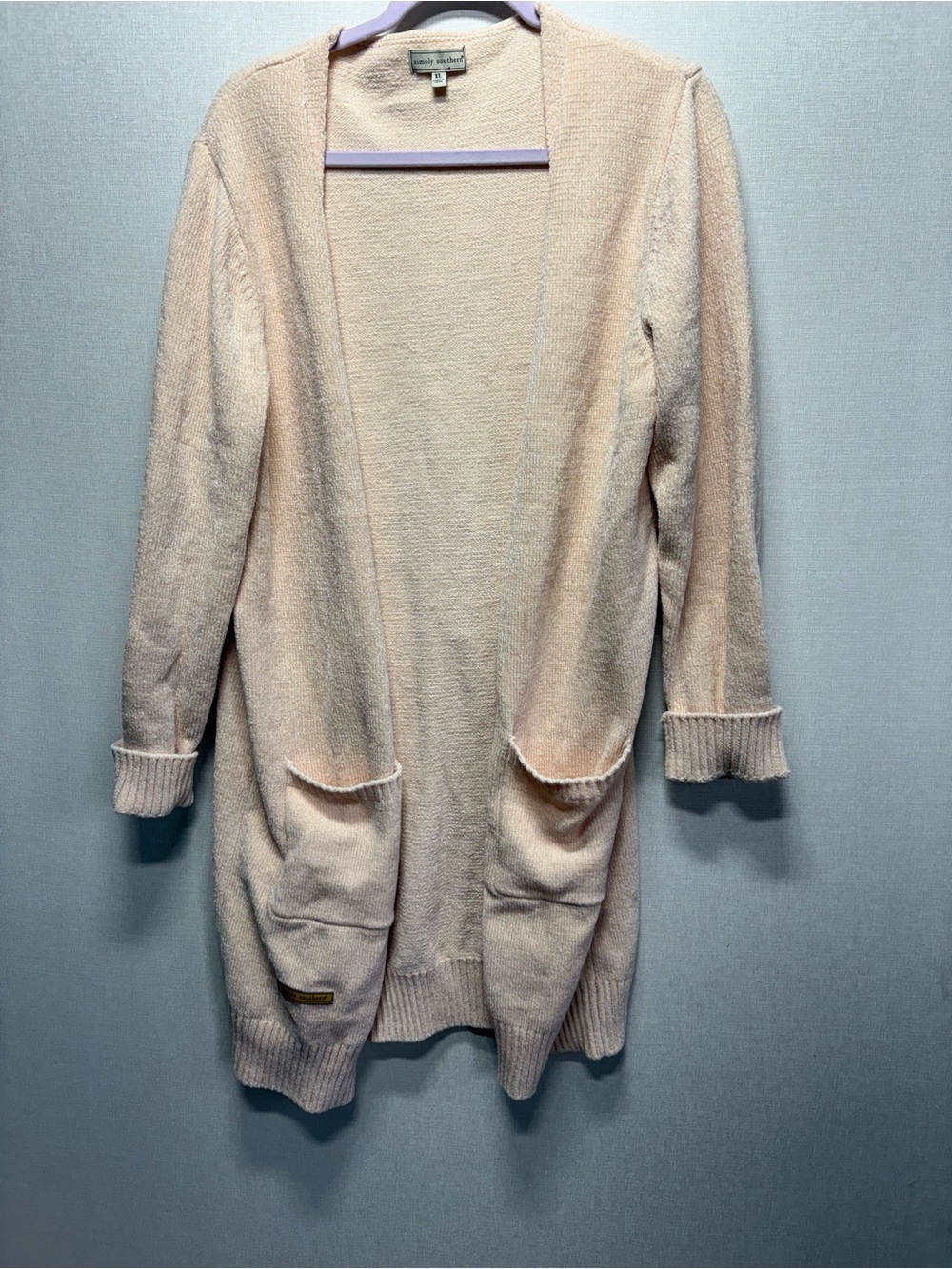 Simply Southern Cream Open-Front Knit Cardigan